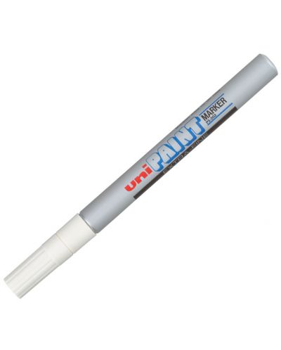 Marker permanent Uniball pe baza de ulei – Argintiu, 0.8 mm - 1