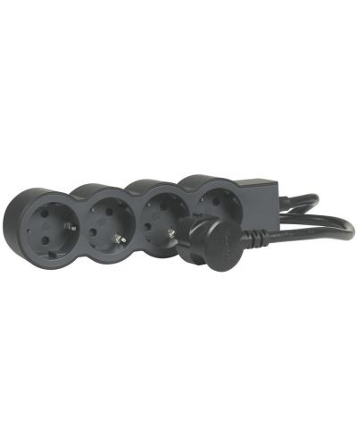 Splitter Legrand - 694562, 4x shuko, cablu de 3 m, negru-gri - 2