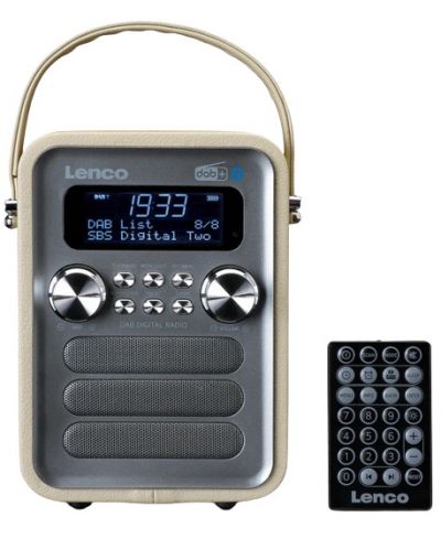 Radio Lenco - PDR-051TPSI, argintiu/bej - 1