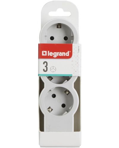 Benzi de curent Legrand - 694573, 3 prize, fără cablu, alb-gri - 3