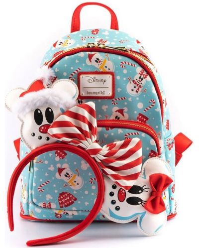 Rucsac Loungefly Disney: Mickey Mouse - Snowman Mickey & Minnie - 4