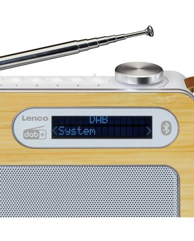 Radio Lenco - PDR-040 BAMBOO, maro/alb - 3