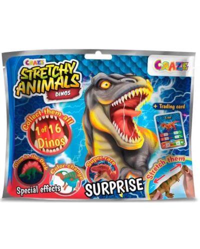 Animale extensibile Craze - Dinozauri, figurină surpriză, asortiment - 1