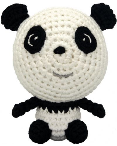 Jucărie tricotată manual Wild Planet - Panda, 12 cm - 1