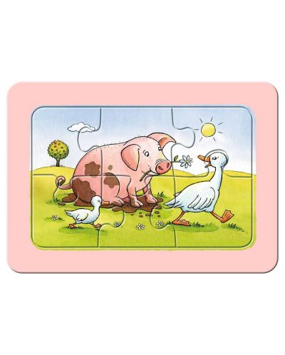 Puzzle Ravensburger din 3 x 6 piese - Prieteni animale - 2