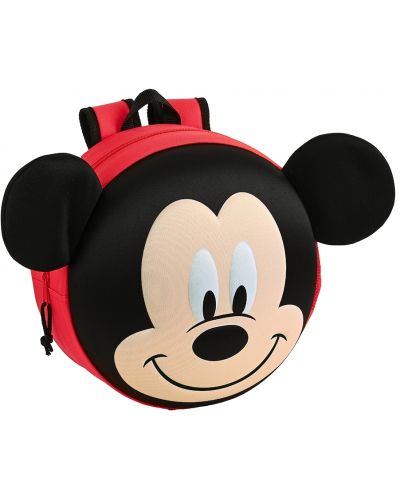 Ghiozdan Safta - Mickey Mouse, cu efect 3D - 1