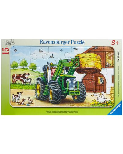 Puzzle Ravensburger de 15 piese - Tractor la ferma - 2