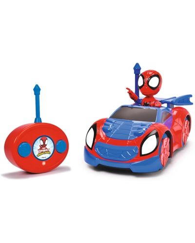 Mașină radiocomandată Jada toys Disney - Roadster decapotabil cu figura Spidey, 1:24 - 1