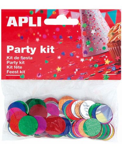 Set confetti APLI - Cercuri, multicolore, 15 mm - 1