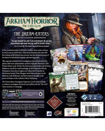 Extensie pentru joc de societate Arkham Horror: Theard Game - The Dream-Eaters - Investigator Expansion - 2