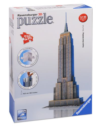 Puzzle 3D Ravensburger de 216 piese - Empire State Building - 1