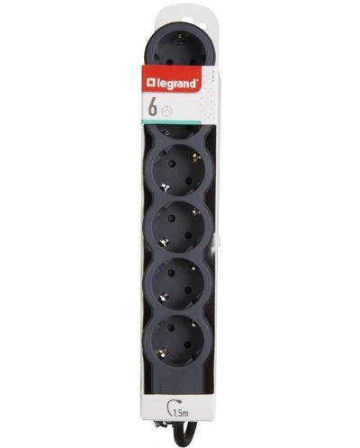 Splitter Legrand - 694558, 6x shuko, cablu de 1,5 m, negru-gri - 4