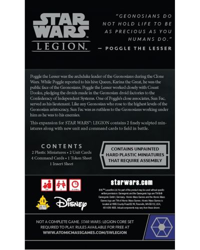 Extensie pentru joc de societate Star Wars: Legion - Sun Fac & Poggle the Lesser Commander - 2