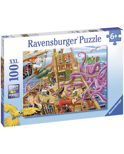 Puzzle  Ravensburger de 100 XXL piese - Aventura cu barca piratilor - 1