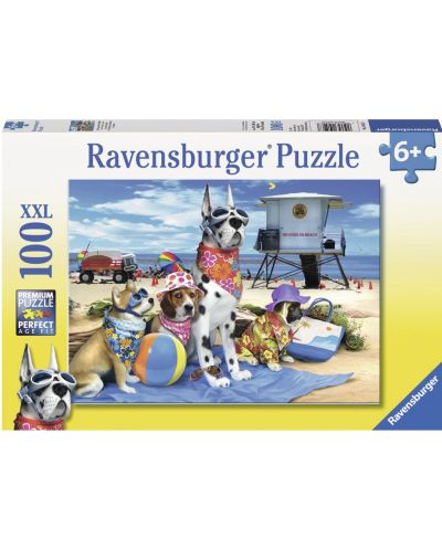 Puzzle Ravensburger de 100 XXL piese - Fara catei pe plaja - 1