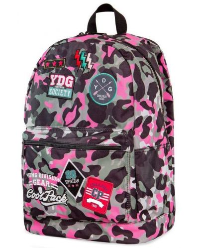 Ghiozdan scolar Cool Pack Cross - Camo Pink Badges - 1