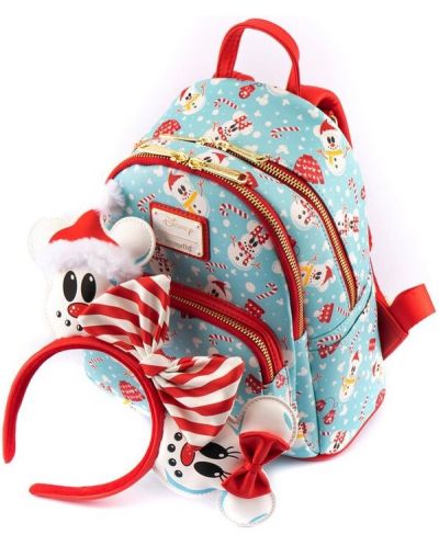 Rucsac Loungefly Disney: Mickey Mouse - Snowman Mickey & Minnie - 5