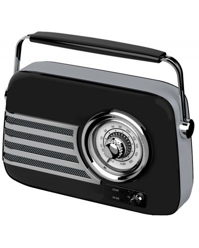 Radio Diva - Retro Box BT 8500, negru/argintiu - 2