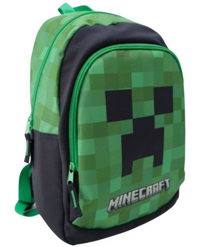 Ghiozdan pentru grădiniță Minecraft - Creeper, 2 compartimente - 1