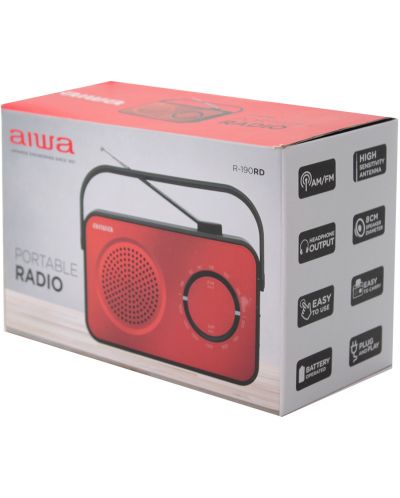 Radio Aiwa - R-190RD, rosu - 4