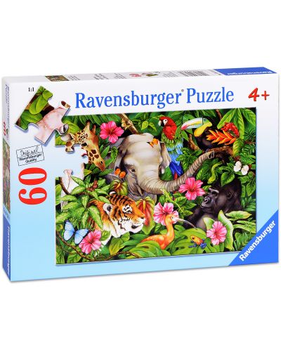 Puzzle Ravensburger de 60 piese - Prieteni tropicali - 1
