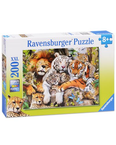 Puzzle Ravensburger de 200 XXL piese - Familia pisicilor - 1