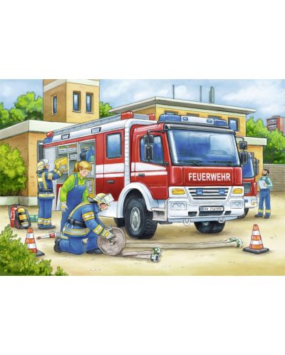 Puzzle Ravensburger din 2х12 piese - Politist si pompieri - 3