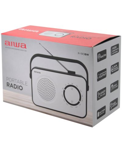 Radio Aiwa - R-190BW, alb - 6