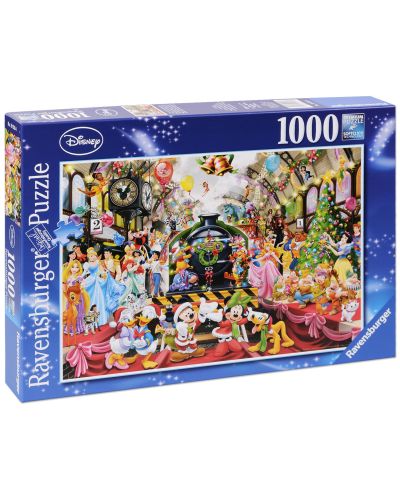 Puzzle Ravensburger de 1000 piese - Craciun la Disney  - 1