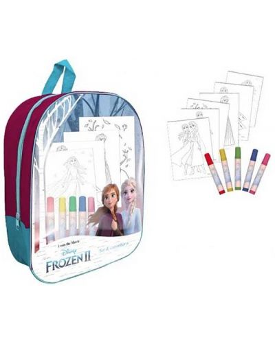  Ghiozdan pentru grădinița IMC Toys - Frozen, cu trusa de colorat - 2