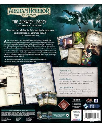 Extensie pentru jocul de baza Arkham Horror LCG: The Dunwich Legacy Campaign - 2