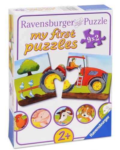 Puzzle Ravensburger din 9 x 2 piese - La tara - 1
