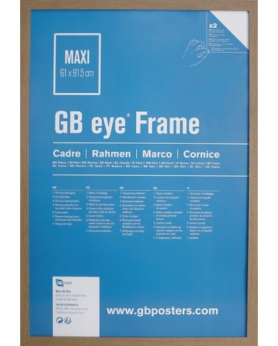 Rama pentru poster GB eye - 61 х 91.5 cm, Stejar - 1