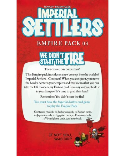 Extensie pentru joc de cărți Imperial Settlers - We Didn't Start The Fire - 2