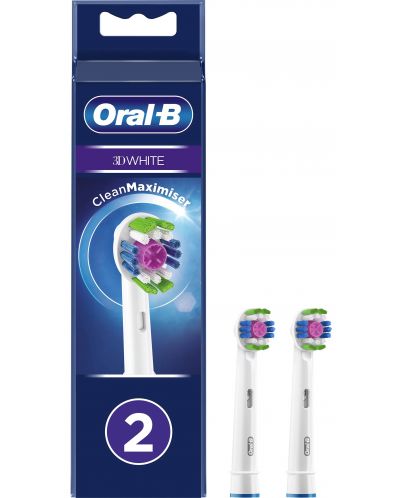 Capete de schimb Oral-B - EB18 3D White, 2 bucăți, alb - 2