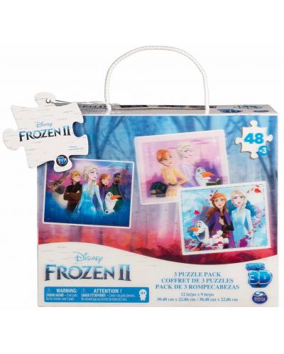 Puzzle in relief Spin Master Cardinal - Frozen II, 3 x 48 piese - 1