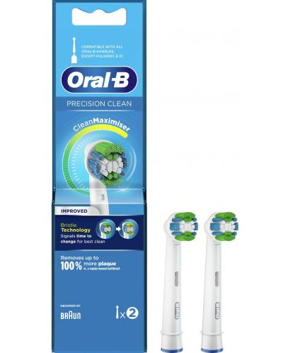Capete de schimb Oral-B - EB20 Precision Clean, 2 bucăți, alb - 2
