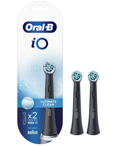 Capete de înlocuire Oral-B - iO Ultimate Clean, 2 bucăți, negru - 2