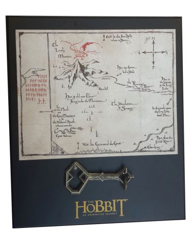 Replica The Noble Collection Movies: The Hobbit - Map & Black Small Key of Thorin Oakenshield - 1