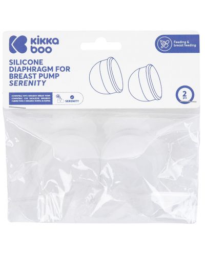 Diafragmă de înlocuire din silicon KikkaBoo - Pentru pompa Serenity, 2 bucăți - 2