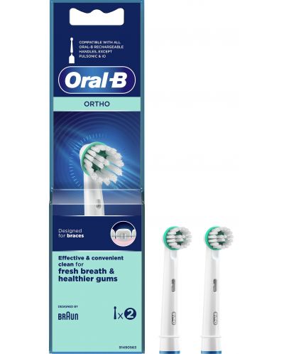 Capete de înlocuire Oral-B - Ortho Care, 2 bucăți, alb - 2
