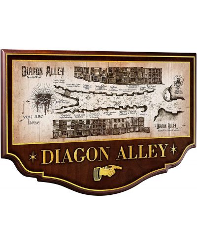 Replica The Noble Collection Movies: Harry Potter - Diagon Alley Plaque, 43 cm - 1