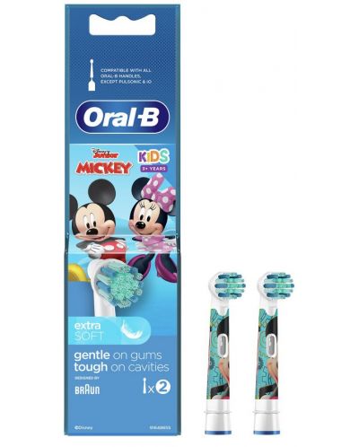 Capete de schimb Oral-B - EB10 Kids Mickey Mouse, 2 bucăți, multicolor - 1