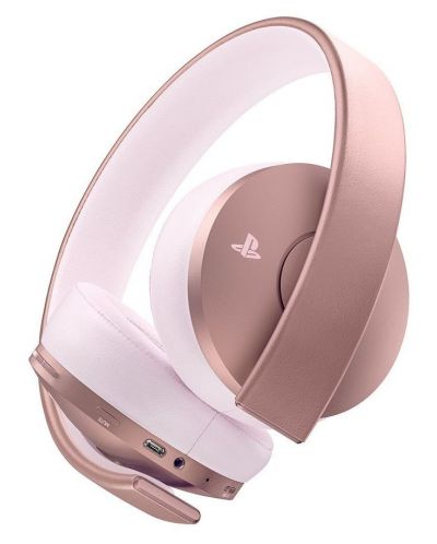 Casti gaming - Gold Wireless Headset, Rose Gold, 7.1,  roz - 4