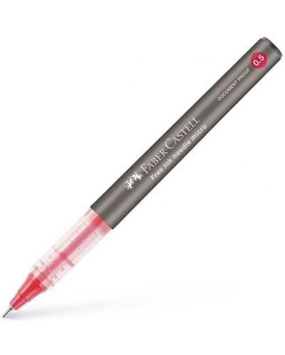 Stolou rolă Faber-Castell Free Ink Needle - 0.5 mm, roșu - 1