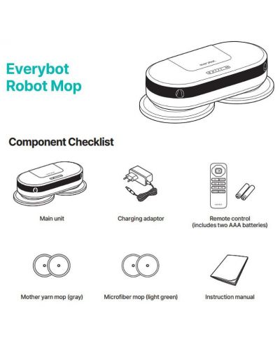 Robot de curățat Everybot - EDGE 2 (RS350), 27W, 210 ml, alb - 8