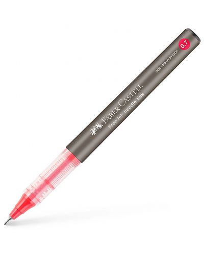 Stolou rolă Faber-Castell Free Ink Needle - 0.7 mm, roșu - 1