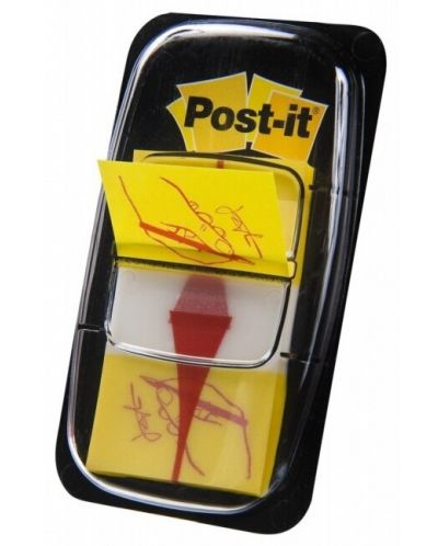 Indici autoadezivi Post-it - Semneaza aici 2.5 х 4.3 cm, 50 buc. - 1
