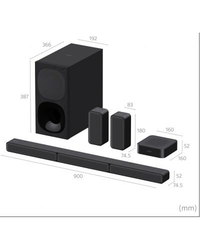Soundbar Sony - HT-S40R, 5.1, negru - 5