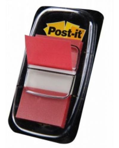 Indici autoadezivi Post-it 680-1 - Rosii, 2.5 х 4.3 cm, 50 buc. - 1
